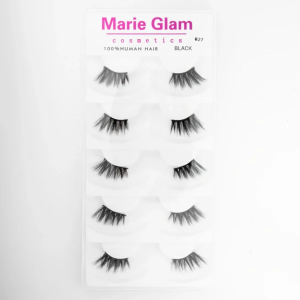 ⁦رموش شعر بشري طبيعي 100% 5 أزواج - Marie Glam 100% Human Hair 5 Pairs⁩ - الصورة ⁦8⁩