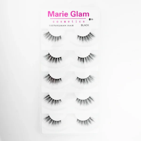 ⁦رموش شعر بشري طبيعي 100% 5 أزواج - Marie Glam 100% Human Hair 5 Pairs⁩ - الصورة ⁦9⁩