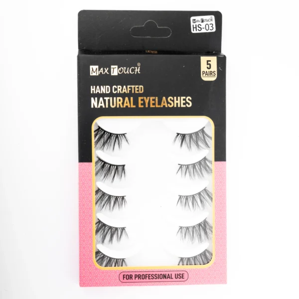 رموش شعر بشري طبيعي 5 أزواج - Max Touch Hand Ceafted Natural Eyelashes 5 Pairs