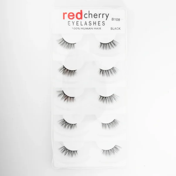 ⁦رموش شعر بشري طبيعي 100% 5 أزواج - Red Cherry 100% Human Hair 5 Pairs⁩ - الصورة ⁦4⁩