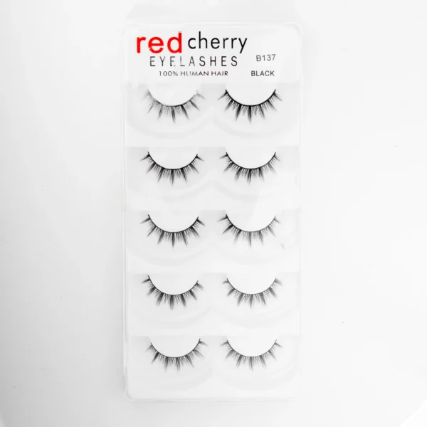 ⁦رموش شعر بشري طبيعي 100% 5 أزواج - Red Cherry 100% Human Hair 5 Pairs⁩ - الصورة ⁦7⁩