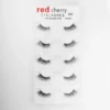 رموش شعر بشري طبيعي 100% 5 أزواج - Red Cherry 100% Human Hair 5 Pairs