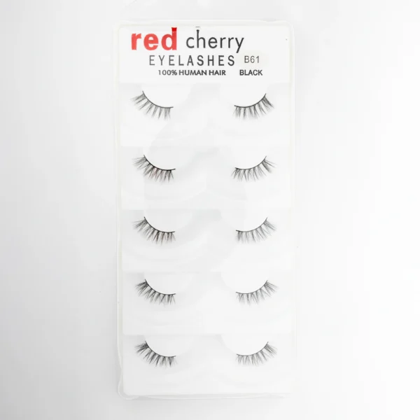 ⁦رموش شعر بشري طبيعي 100% 5 أزواج - Red Cherry 100% Human Hair 5 Pairs⁩ - الصورة ⁦2⁩