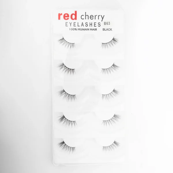 ⁦رموش شعر بشري طبيعي 100% 5 أزواج - Red Cherry 100% Human Hair 5 Pairs⁩ - الصورة ⁦3⁩
