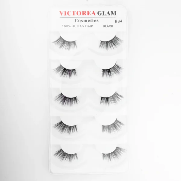 ⁦رموش شعر بشري طبيعي 100% 5 أزواج -Victoria Glam 100% Human Hair 5 Pairs⁩ - الصورة ⁦4⁩