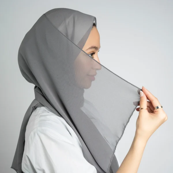 ⁦حجاب شيفون سادة⁩ - الصورة ⁦3⁩