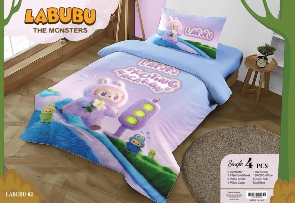 ⁦Labubu – طقم مفارش سرير أطفال 4 قطع | Kids Bedding Set 4 PCS⁩ - الصورة ⁦3⁩