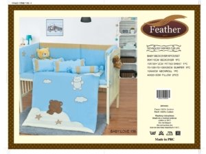 طقم تلبيس سرير بيبي يتكون من 6 قطع من القطن الصافي 100%