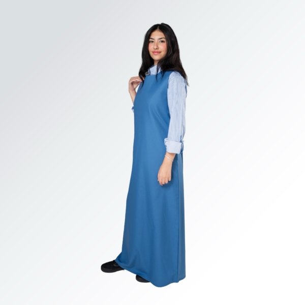 ⁦مريول مدرسة للمرحلة المتوسطة طويل - حفر وغولة دائرية⁩ - الصورة ⁦3⁩