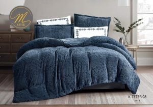 لحاف TETER مخمل ناعم بتصميم عصري وأنيق نفرين + نفر ونص