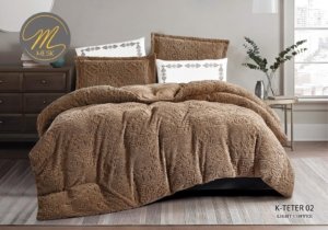 لحاف TETER مخمل ناعم بتصميم عصري وأنيق نفرين + نفر ونص