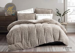 لحاف TETER مخمل ناعم بتصميم عصري وأنيق نفرين + نفر ونص