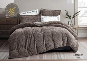 لحاف TETER مخمل ناعم بتصميم عصري وأنيق نفرين + نفر ونص