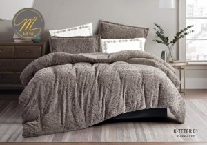 لحاف TETER مخمل ناعم بتصميم عصري وأنيق نفرين + نفر ونص